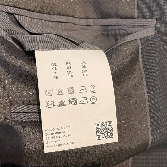 Hugo Boss 2-Piece Suit 40L (40R) Blue/Grey - Picture 7 of 13